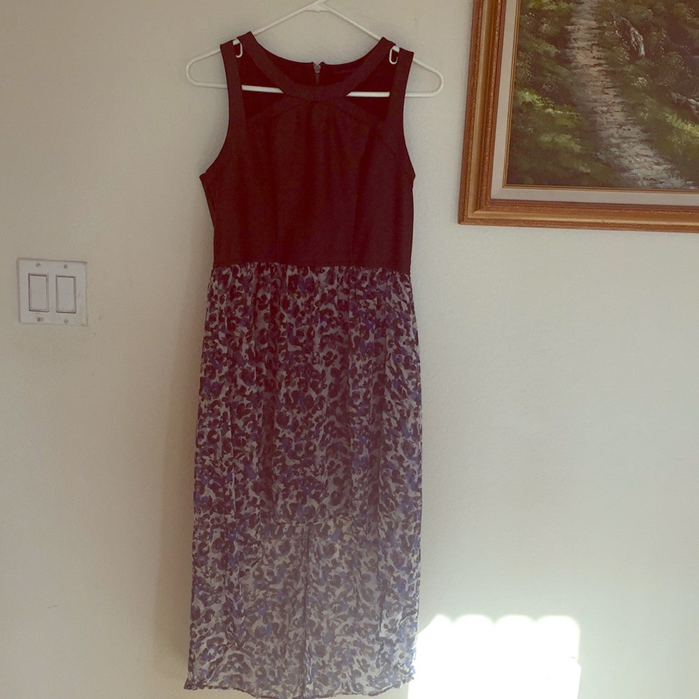 MATERIAL GIRL L high to low dress with cutout top
